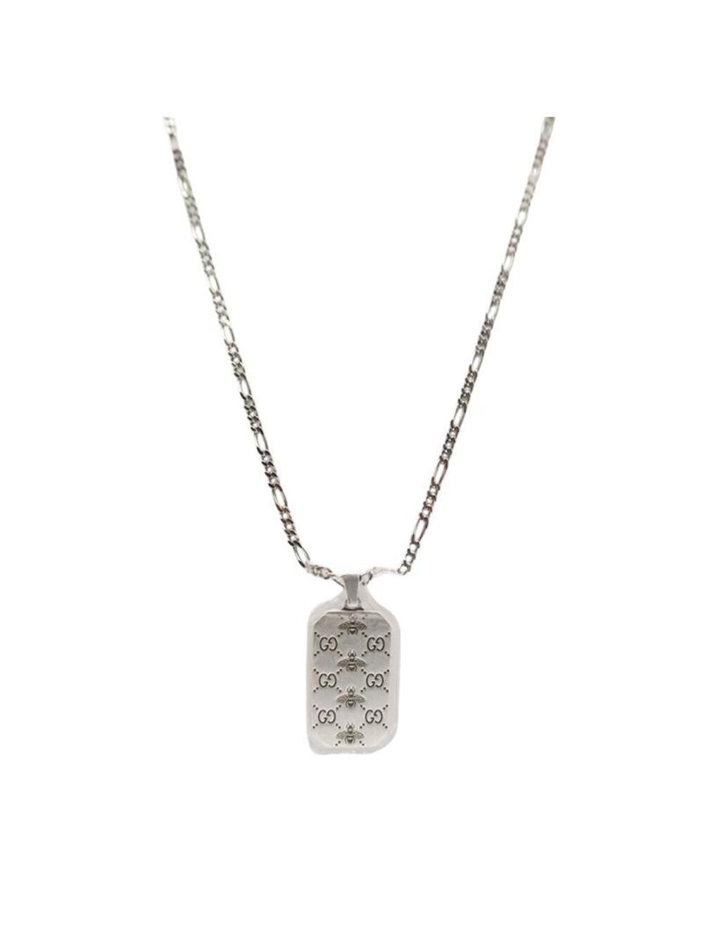 Gucci Silver Interlocking Bee Necklace #357495F50B